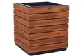 Produktbild: VIVANNO Pflanzkübel Holz BLOCK Würfel - Akazienbraun Gestreift (1 St), 43x43x46 cm