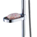 Produktbild: Seifenhalter für Duschstange Wandstange Seifenschale Verstellbare Seifenhalter Duschstangen Ablage Dusche Aufbewahrung Halter Aufsteckbare Seifenschale für Zuhause und Hotel, Chrom, Fit für 22mm Tube
