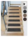 Produktbild: Kettelservice-Metzker Stufenmatte Treppenteppich Tulus Rechteckig - Treppenschutz Treppenteppich Aufleger Anthrazit selbstklebend 60x25cm