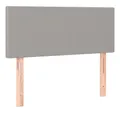 Produktbild: vidaXL Bett Kopfteil Hellgrau 100x5x78/88 cm Stoff (1-tlg)