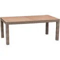 Produktbild: Gardenson Gartentisch, Beige, Holz, Metall, Kunststoff, Akazie, massiv, Uni, rechteckig, 100x76x180 cm, ausziehbar, Gartenmöbel, Gartentische, Gartentische ausziehbar
