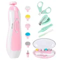 Produktbild: Qunlions life Elektrischer Nagelfeilen-Bohrer für Babys, keine scharfen Krallen, 18-in-1 Sicherheitsschneider, Trimmer für Zehen und Finger (Pink Upgrade)