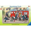 Produktbild: Ravensburger Puzzle 06321, Mein Feuerwehrauto, Rahmenpuzzle, ab 3 Jahre, 15 Teile
