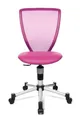 Produktbild: Topstar Kinderdrehstuhl Titan Junior, ohne Armlehnen, Muldensitz, Netzrücken, pink/alusilber 147131