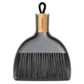 Produktbild: MR.SIGA Mini Kehrschaufel und Bürste Set, Tragbare Reiniqungsbürste und Kehrschaufel Combo mit Bambusgriff, Grau, 1 Set
