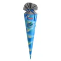 Produktbild: Step by Step Schultüte „Ninja Zazu“, blau-grün, passend zum Schulranzen, aus recycelten PET-Flaschen, Verschluss aus Stoff, 5 l Füllvolumen, 70 cm Höhe
