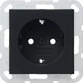 Produktbild: Gira Schuko-Steckdoseneinsatz System 55 Schwarz
