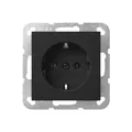 Produktbild: Gira 4188005 SCHUKO-Steckdose 16 A 250 V~ System 55 Schwarz matt