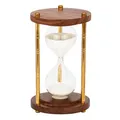 Produktbild: NKlaus Nautische Sanduhr 3 Säulen Messing/Holz 30min. 17,5x10cm Maritime Dekoration 14992