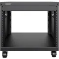 Produktbild: Universal 19-Zoll Equipment Rack mit Rollen, Rack, Server-Gehäuse schwarz, 8 Höheneinheiten