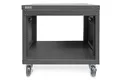 Produktbild: DIGITUS Universal 19-Zoll Equipment Rack - 8HE - unmontiert - Audio-Video-Zubehör - Audio-Rack - Traglast 136 kg - mit Rollen - schwarz