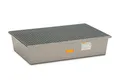 Produktbild: CEMO 6875 GFK-Auffangwanne mit verzinktem Gitterrost, grau, 220 L
