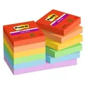 Produktbild: Post-it® Super Sticky Playful Haftnotizen extrastark farbsortiert, 12 Blöcke