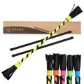 Produktbild: Diabolo Freizeitsport Flowerstick Basic (gelb) - UV reaktiver Flower Stick mit Zwei Glasfaser Handstäben, Hingucker auf Festivals, ideal für Anfänger, leicht zu kontrollieren