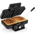 Produktbild: Tristar - Doppel Waffeleisen & Waffelgabel dicke belgische & brüsseler Waffeln 22x13,5cm