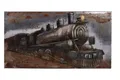 Produktbild: 3D Metallbild Dampflok 140 x 70 cm, Stahlblech