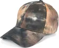 Produktbild: styleBREAKER Damen Baseball Cap mit Batik Muster, Muster Unikat, 6-Panel, Basecap, Click & Snap verstellbar 04023082, Farbe:Schwarz-Orange