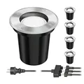 Produktbild: ledscom.de Bodeneinbaustrahler BOJA für außen Edelstahl rund IP67 108mm Ø inkl. GU5.3 LED (warmweiß, 28,49W, je 430lm, 100°) 5er Set