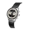 Produktbild: YEMA Rallygraf Panda Stahl Hybrid Mechanisch Quarz Leder Schwarz Herrenuhr, Schwarz