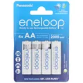 Produktbild: Panasonic eneloop, vorgeladen, Retail Blister (4-Pack) BK-3MCDE/4BE Akku NiMH, Mignon, AA, HR06, 1.2V und 2000mAh 5410853064190