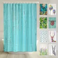 Produktbild: ® - Holz Türkis - Anti-Schimmel Duschvorhang 180x200 - Recycelt mit Öko-Tex S...