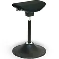 Produktbild: VERSEE Ergonomischer Sitz-Stehstuhl V1703 aus Stoff Schwarz, 360° drehbare/schwenkbare Sitzfläche mit Höhenverstellung - Für Büro und Home-Office