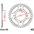 Produktbild: 49Z Kettenrad Stahl 428 von JT Sprockets für: Kawasaki KX 17/14 Zoll 19/16 Zoll