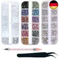 Produktbild: 4200 Stück Strasssteine Nägel Nail Art,36 Farben Glitzersteine, Dekorationen N