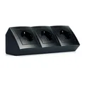 Produktbild: Steckdosenblock McPower ''Flair'' Aufbau, matt schwarz, 3-fach Schutzkontakt