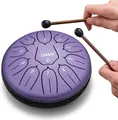 Produktbild: D-Dur Tongue Drum 6 Zoll, 11 Töne, Trommel, Handpan, Mini-Schlaginstrument