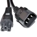 Produktbild: 2M IEC Stecker C14 Zu Klee Blatt C5 Konverter Adapter Stromkabel Netz Zu Laptop