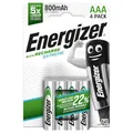 Produktbild: Energizer Recharge Extreme - AAA Akkus wiederaufladbar (4 Stück) - 800 mAh NiMH Batterien - lang anhaltende Energie für Digitalkameras, Spiele-Controller und tragbare - 100% Recycelbar Verpackung