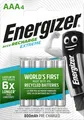 Produktbild: Energizer Akku NiMH, Micro, AAA, HR03, 1.2V/800mAh Extreme, Pre-charged, Retail