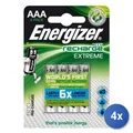 Produktbild: 4x Energizer Accu Recharge Extreme 800 AAA BP4 Batterie Wiederaufladbar Penlite
