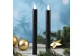 Produktbild: MARELIDA LED-Kerze LED Stabkerzen Dinner Tafelkerzen Echtwachs flackernd H:25cm Timer 2St (2-tlg)