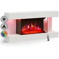 Produktbild: Elektro-Wandkamin BALDERIA Ida – Heizung bis 1800 W, 3D-Flammeneffekt, weiss