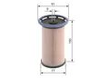 Produktbild: BOSCH Kraftstofffilter 1 457 070 014 für VW SEAT SKODA AUDI