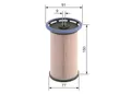 Produktbild: Bosch Dieselfilter A3 Q2 Q3 Golf VI VII VIII 1457070014 Filterpatrone