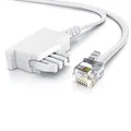 Produktbild: CSL - 10m Telefonkabel TAE-F Stecker auf RJ11 Stecker - Int. Norm 6P4C / 4-po...
