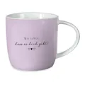 Produktbild: Grafik-Werkstatt Kaffeetasse mit Spruch 300 ml Porzellan Tasse Wie schön, dass es dich gibt!, Lila