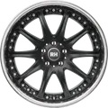 Produktbild: RH Alurad RAK Phönix schwarz mit Edelstahlhorn 10x18 ET54 - LK5/120 ML74.1 Alufelge schwarz