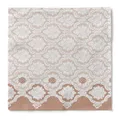 Produktbild: Sovie HORECA Tissue Serviette MANDY in HELLBRAUN, 40 x 40 cm, 3-lagig, 1/4 Falz, 100 Stück – Ornament-Blütendesign – weiche, hochwertige Einwegserviette für Gastronomie und Events