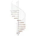 Produktbild: Minka Spindeltreppe Switch Ø 160 cm Buche-Weiß Raumhöhe bis 295 cm