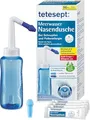 Produktbild: tetesept Meerwasser Nasendusche bei Schnupfen und Pollenallergie – Zur Nasenspülung mit zwei austauschbaren Aufsätzen auch für Kinder geeignet – Inkl. 4 Beutel Nasenspülsalz