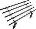 Produktbild: dobar® 62200 Walky Barrier Trenngitter Universal Umklappbar- Kofferraum Hundegitter - Auto Transportschutzgitter für die Kopfstütze - Gepäckgitter für Hunde Edelstahl - 28-36 x 82-141 cm - Schwarz