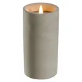 Produktbild: Leonardo SILENZIO LED-Kerze Batteriebetrieben Grau Weiß Beton Kunststoff Ø 8 cm