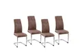 Produktbild: HTI-Line Freischwinger Schwingstuhl SallyC Braun 4er (Set, 4 St), Freischwinger Esszimmerstuhl