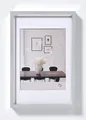 Produktbild: walther design Bilderrahmen silber 30 x 45 cm mit Passepartout, Steel Style Kunststoffrahmen ES045S
