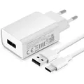 Produktbild: Original Xiaomi Netzladegerät 2A + USB-C Kabel, 1m - Weiß - Weiß