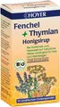 Produktbild: -HONIGSIRUP MIT FENCHEL UND THYMIAN 250 g – HOYER